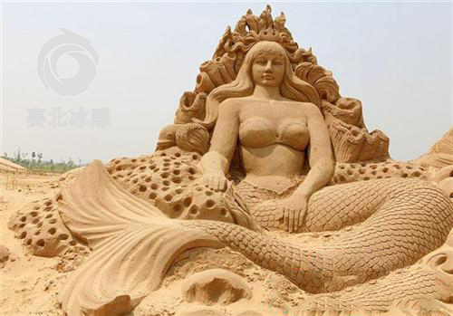 秦皇島沙雕，用細沙述說故事「賽北冰雕」